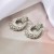 retro Metal wind geometry Modeling drop Ear clip woman fashion Round drop earrings
