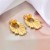 retro Metal wind geometry Modeling drop Ear clip woman fashion Round drop earrings