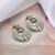 retro Metal wind geometry Modeling drop Ear clip woman fashion Round drop earrings