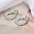 retro Metal wind geometry Modeling drop Ear clip woman fashion Round drop earrings