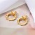 retro Metal wind geometry Modeling drop Ear clip woman fashion Round drop earrings