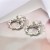 retro Metal wind geometry Modeling drop Ear clip woman fashion Round drop earrings