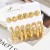  set occidental style wind gold retro circle personality exaggerating geometry heart-shaped Round color retention ea
