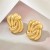 ( Gold)occidental styleIns wind Irregular wave Shells pattern ear stud woman fashion all-Purpose gold earrings