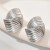 occidental styleins samll gold ear stud woman fashion personality Stripe earrings