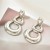 gold retro drop earrings woman geometry circleI samll exaggerating personality Earring