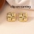 occidental style square twining Ear clip lady retro geometry weave pattern ear stud