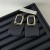 retro surface geometry square Acrylic crystal color exaggerating occidental style brief same style long earrings