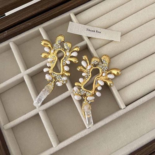  wind temperament samll wind Double earrings silver samll high fashion earrings