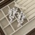  wind temperament samll wind Double earrings silver samll high fashion earrings