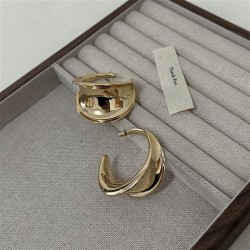 occidental style samll retro half gilded earrings mediumvintage day high Metal..