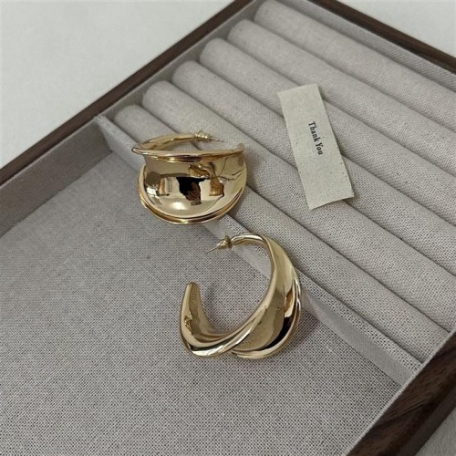 occidental style samll retro half gilded earrings mediumvintage day high Metal Earring woman