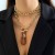 occidental style chain Metal necklace female clavicle chain two
