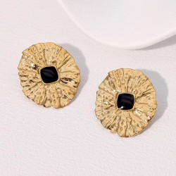 occidental stylevintage medium high Earring retro temperament stainless steel ..
