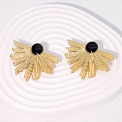 occidental style personality Irregular sector high Earring samll retro tempera..