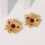 occidental style medium temperament high Earring Irregular personality stainless steel ear stud color