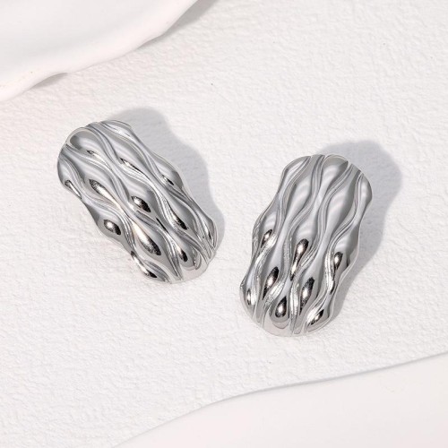 occidental style fashion all-Purposeins wind temperament retro high Earring color brief stainless steel ear stud