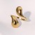 occidental style brief fashion wind surface drop personality high gilded stainless steel ring