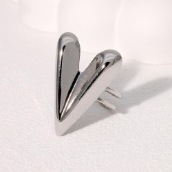 occidental style brief wind high heart-shaped personality exaggerating stainle..