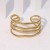 occidental style personality exaggerating width gilded high retro geometry Irregular stainless steel bangle wom
