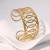 occidental style geometry hollow brief windins stainless steel bangle woman