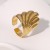 occidental style personality fashion retro temperament geometry brief wind high gilded stainless steel ring woma