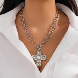 occidental style  ins wind cross Alloy pendant clavicle chain  personality mos..