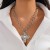 occidental style  ins wind cross Alloy pendant clavicle chain  personality mosaic Pearl cha