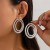 occidental style  fashion hollow Double cirque Alloy ear stud  brief IrregularEarring set