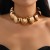 occidental style  wind surface Peach heart splice necklace  punk Metalecklace