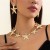 ( 1  Gold necklace+  5897)occidental style  fashion Metal starfish pendant necklace  handmade splice Five-pointed star 