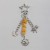 occidental style  Moon and stars turquoise tassel key buckle  wind hollow butterfly Alloy bag bag han