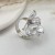 occidental style  wind hollow Round Alloy ring  mosaic Pearl flowersring set