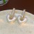  zircon love pendant earrings temperament brief all-Purpose ear stud woman high samll Earring