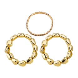 samll Metal Irregular geometry ins wind high Rhinestone woman
