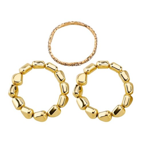 samll Metal Irregular geometry ins wind high Rhinestone woman