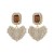 fashion fully-jewelled geometry love Alloy earring super temperament all-Purpose day woman style
