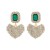 fashion fully-jewelled geometry love Alloy earring super temperament all-Purpose day woman style