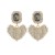 fashion fully-jewelled geometry love Alloy earring super temperament all-Purpose day woman style