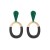 lady Bohemia retro hollow Round splice color Metal ear stud Earring