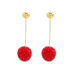  small fresh fully-jewelled cherry earring brief temperament lady all-Purpose ..
