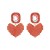  fashion fully-jewelled geometry love Alloy earring super temperament all-Purpose day woman style