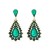  geometry luxurious Earring drop hollow splice color crystal earring occidental style retro Alloy diamond earr