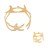 retro starfish splice Alloy gold silver color bangle ring set lady personality samll