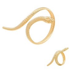occidental style snake opening gold silver color Metal trend bangle ring set l..
