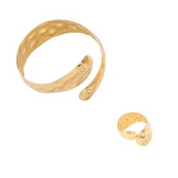 retro snake opening Alloy bangle ring two lady personality trend set