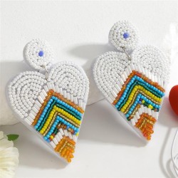 fashion temperament love high quality handmade beads earring ethnic style Bohe..