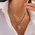 occidental styleins Metal pendant necklace woman  samll buckle layer chain clavicle