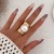 occidental style exaggerating big Pearl Metal geometry width surface ring  personalityins surface ri