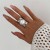 occidental style exaggerating big Pearl Metal geometry width surface ring  personalityins surface ri